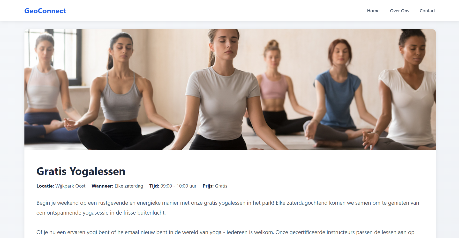 GeoConnect Yoga Class